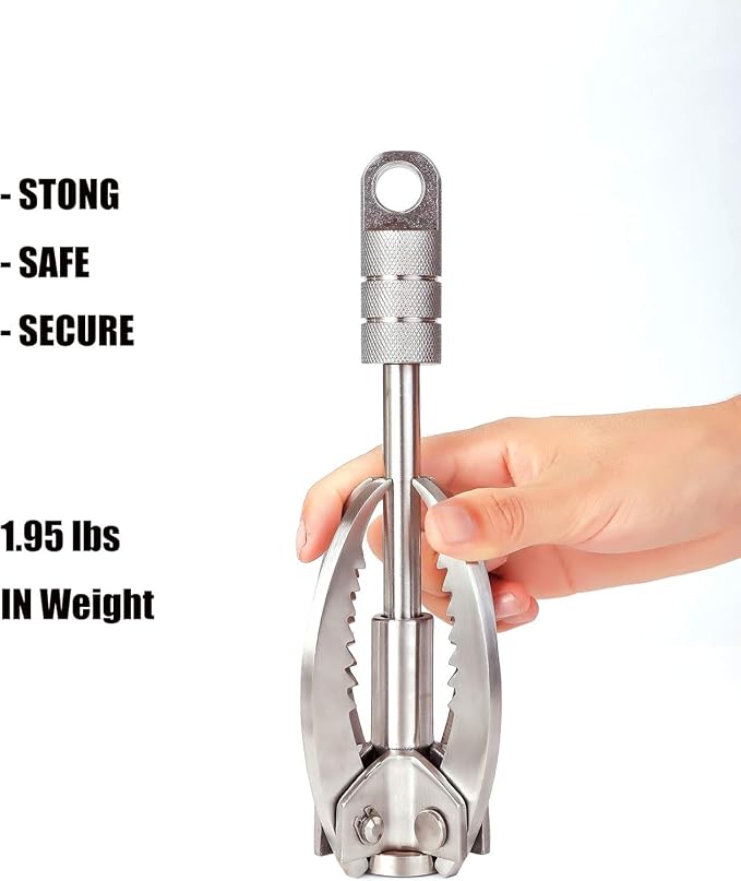 Grappling Hooks - Survival Claw Multifunctional Stainless Steel Large Hook with 20M(64ft) Static Rock Nylon Rope, Grappling Hook with Rope, Tree Climbing Gear Anchoring Fishing Rescue Vehicle Towing
