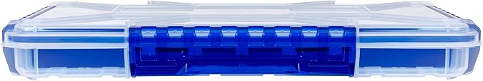 Flambeau Outdoors Ultra Divided Slim Waterproof Ultimate Tuff Tainer | 32 Compartments, Zerust Anti-Corrosion Dividers, Individually Stores 6"+ Jerkbaits, Lipless Cranks, Swim Baits, 14" x 8.9" x 1.7"