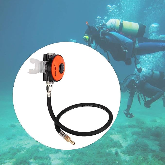 Tbest Regulator, Diving Mouth Piece Dive Snorkel 2nd Stage Regulator Diving Explorer with Mouthpiece Diving Equipment Accessory for Diving Snorkeling Underwater Erogatore Subacqueo