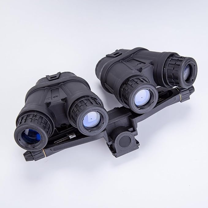 GPNVG 18 Night Vision Goggles Dummy Model with NVG Mount, Tactical Four-Tube Binocular Night Vision for Tactical Helmet NVG Mount, Cosplay Prop, CS Game,No Function (Black)