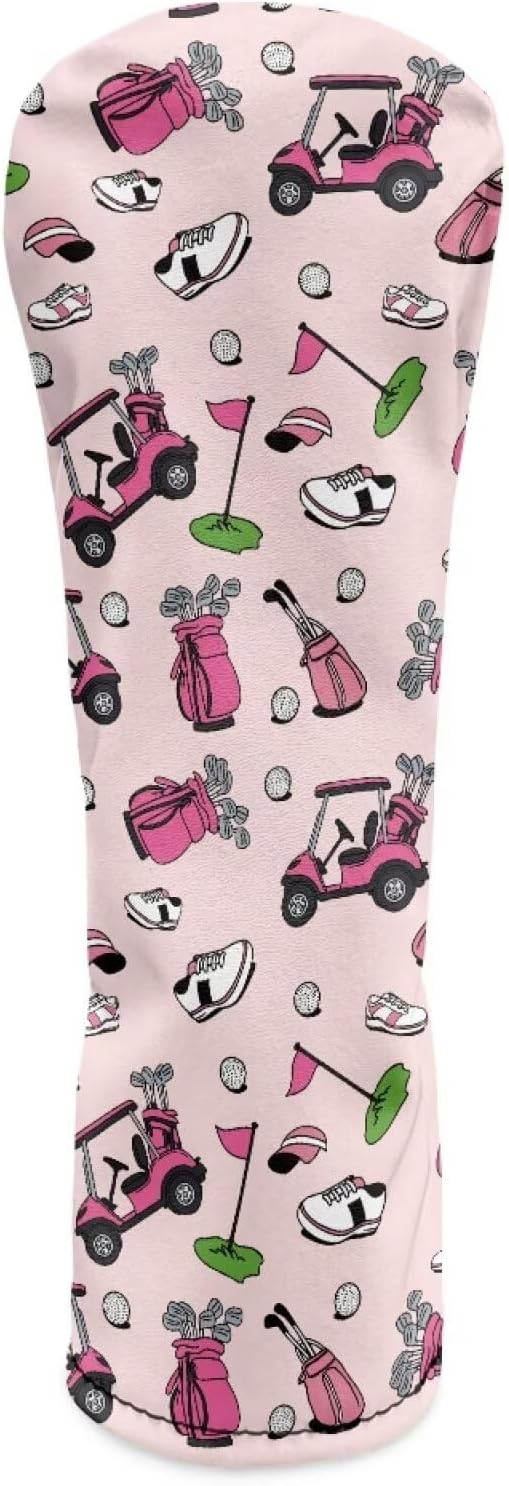 Rnyleeg Golf Club Head Covers for Women Driver Head Cover Leather Fairway Wood Headcover Hybrid Headcovers for Golf Clubs