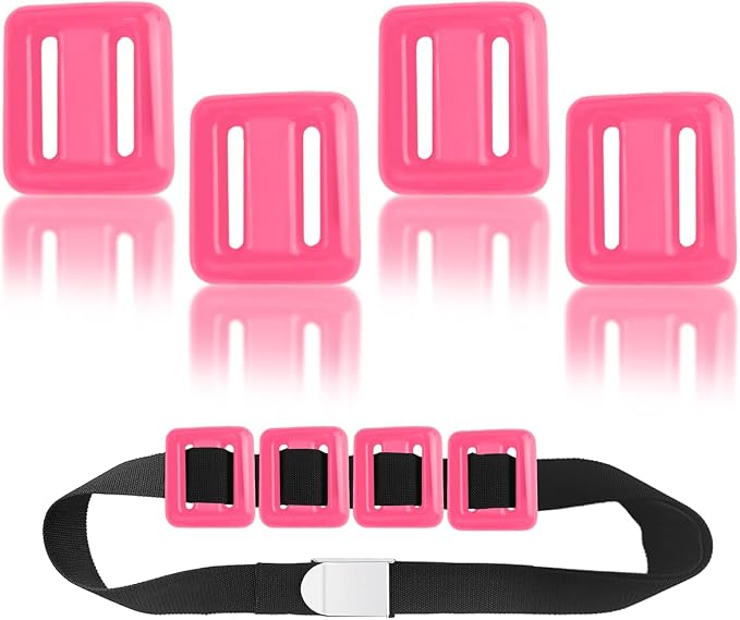 4 Pcs Scuba Weight Belt,Dive Weight Belt,Nylon Coated Dive Weights Block,2.2LB Scuba Weights,Freediving Weighted Dive Belts with Metal Block Buckle for Free Diving Spearfishing