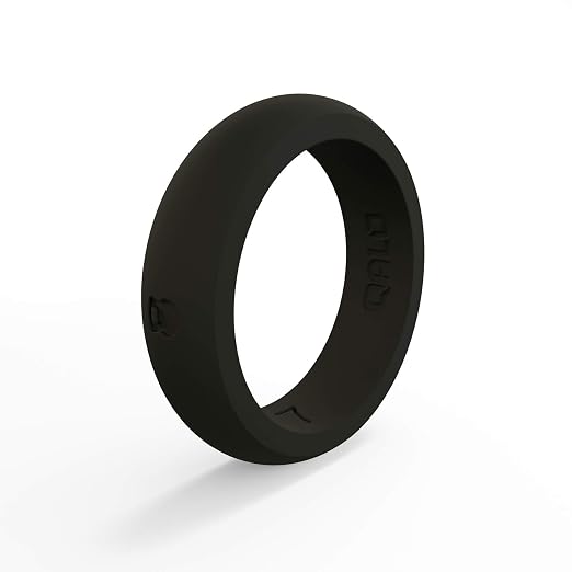 Women's Black Classic Athletics Silicone Ring Size 06