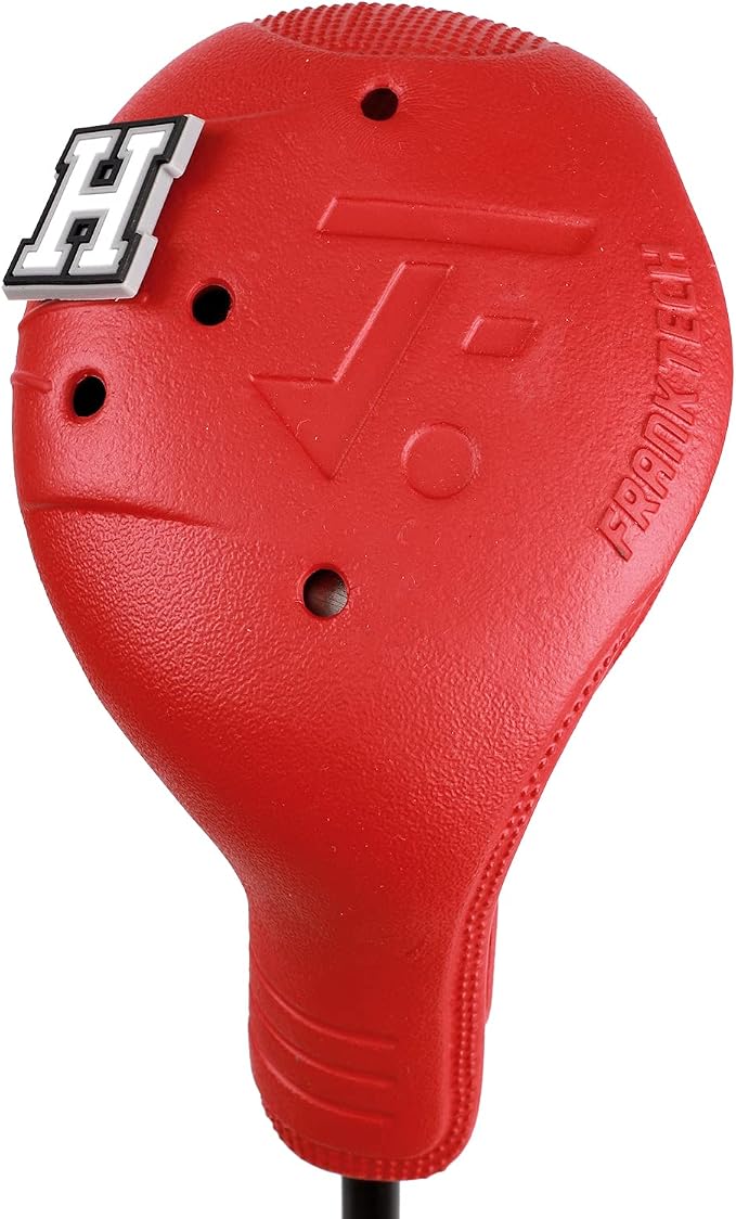 Snap-On Golf Club Covers for Right-Handed Golf Clubs, Easy On Off in 1 Second, Fits 460cc Drivers, Washable EVA Plastic with Shaft Lock, DIY Pins for Customization