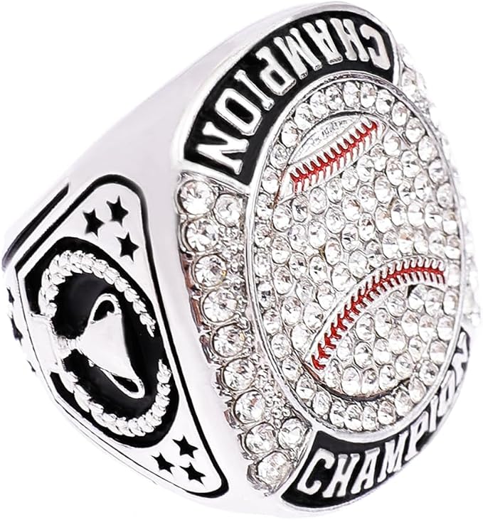 12 Pcs Baseball Championship Ring Trophy Award Gift Tournament Championship Ring Winner Tournament Team, from Size 8 to 11,