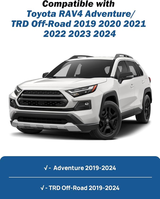 JOYTUTUS Lockable Car Roof Rack Cross Bars Only Compatible with Toyota RAV4 Adventure/TRD Off-Road 2019-2025, Aluminum Anti-Rust Cross Bars for Rooftop Cargo Carrier Luggage Kayak Canoe Bike
