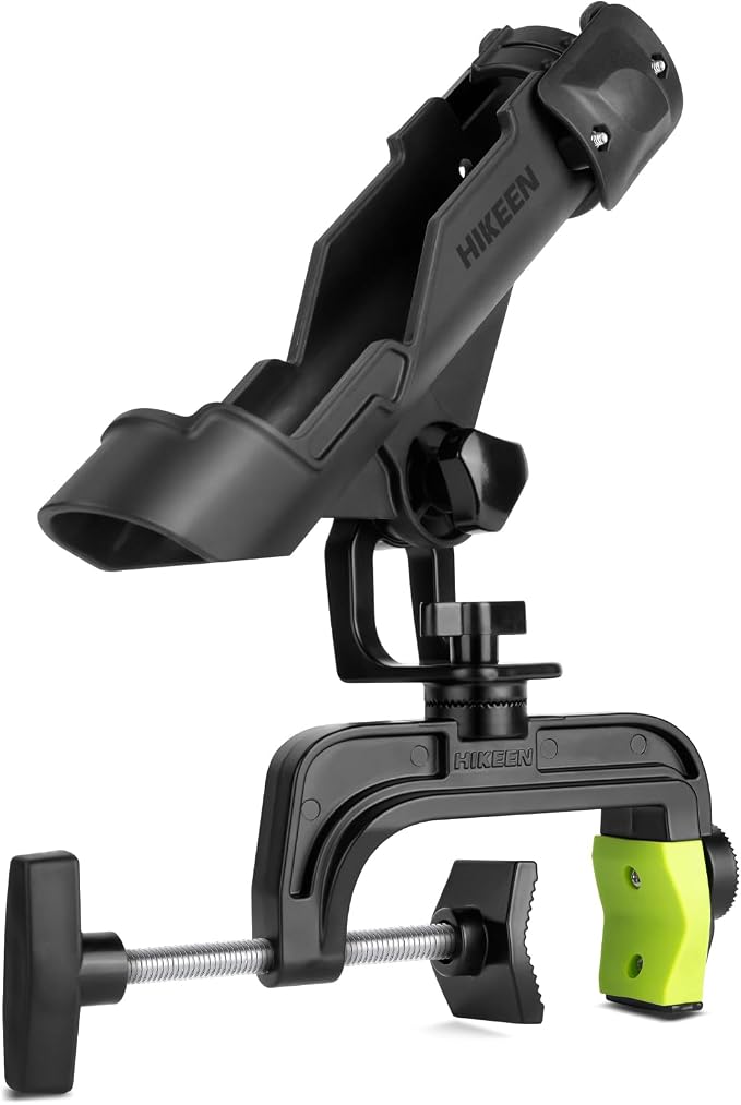Fishing Rod Holders for Boat, Upgraded Fishing Pole Holders with Enlarge Clamp for Most Rod, Adjustable Fishing Rod Rack Fit Round/Square Tubes