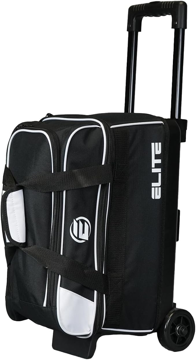 ELITE Basic Bowling Bag Double (2) Ball Roller with Rolling Wheels