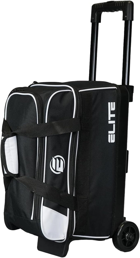 ELITE Basic Bowling Bag Double (2) Ball Roller with Rolling Wheels
