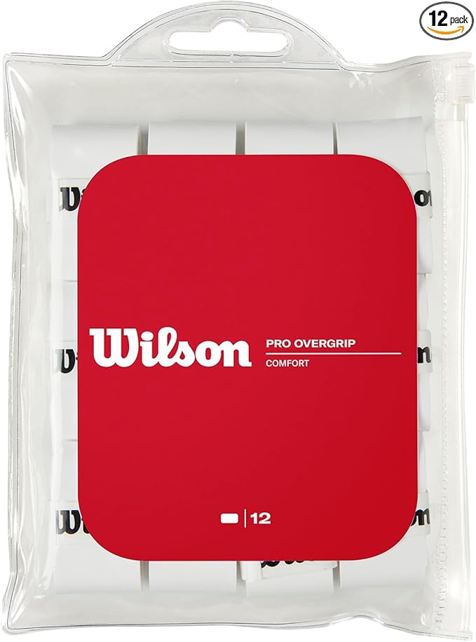 WILSON WRZ4016WH Pro Tennis Overgrip 12-Pack,White