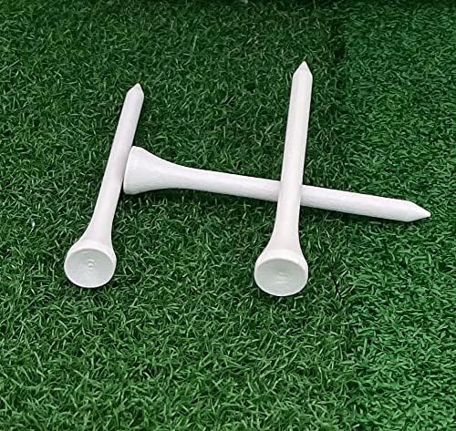 HH-GOLF®1000 Pcs Golf Tees Bulk Wood Tees 2 3/4 Inch Tall, Less Friction Professional White Wooden Tees for Clubs