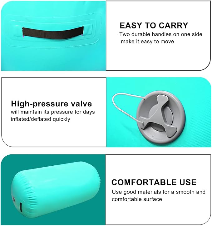 GLANT Air Mat Tumble Track AirSpot - Gymnastics Training Springboard - Round Inflatable Springboard