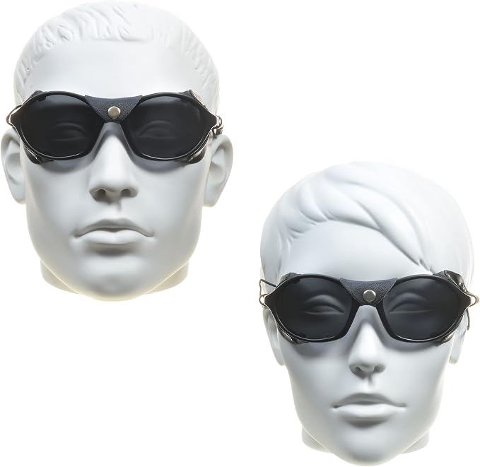 proSPORT Leather Side Shield Sunglass Polarized Aviator Motorcycle Mountaineer Glacier Arctic Hiking Wind-Proof