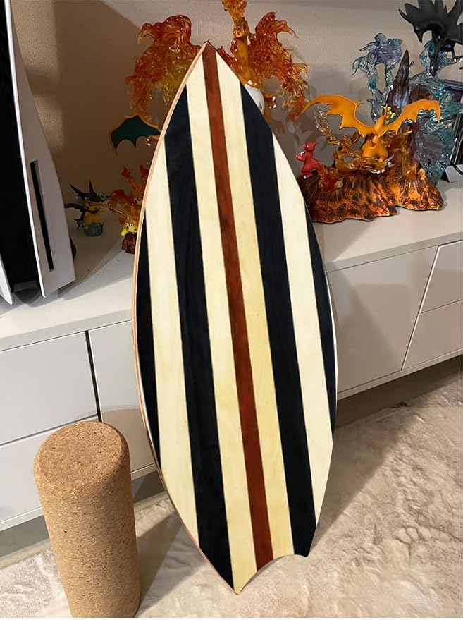 Balance Board Indoor Surfboard Surf Style Home Fitness with Wheel for Exercise, Athletic Training and Board Sports - Fun Workout Equipment For Balance, Stability and Improving Core Strength