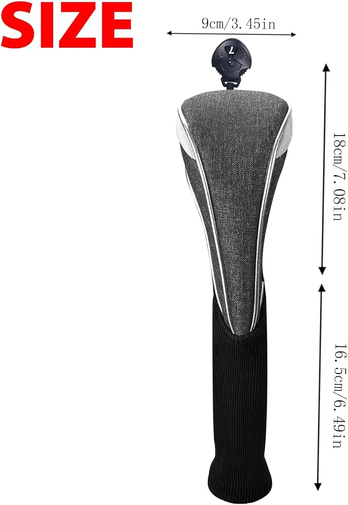 Andux 4 Pack Nylon Long Neck Golf Hybrid Club Head Covers with Dial No. Tag CTMT-03