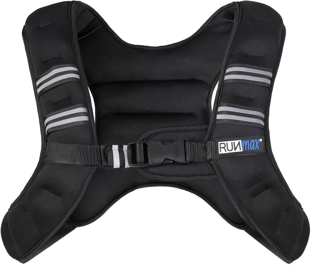 RUNMax Weighted Vest, 6lb/8lb/10lb/12lb/16lb/20lb/40lb/50lb/60lb/50lb/60lb/80lb/100lb/120lb/150lb Weight Vest for Workout, Strength Training, Running, Fitness, Muscle Building, Weight Loss, Weightlifting
