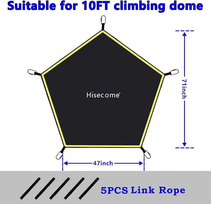 Climber Dome Hammock with Canopy, Accessory for Climbing Dome，Suitable for 10 * 5FT, Load-Bearing 300 Pounds（Hammock Only）