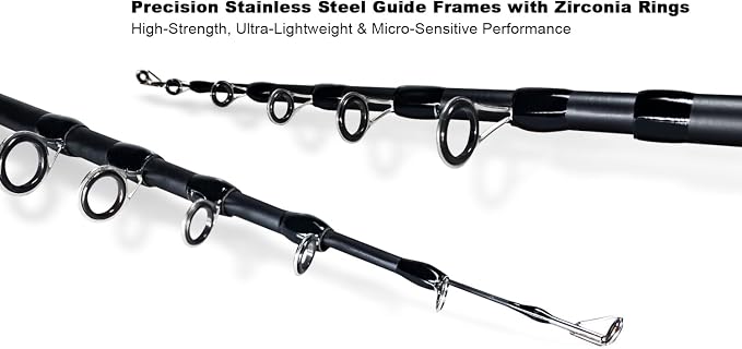 Fishing Rod and Reel Combos, 2PC Telescopic Fishing Pole Spinning Reels Sets, Collapsible Fishing Rod Full Kit with with Fishing Pliers Carrier Bag for Travel Saltwater Freshwater