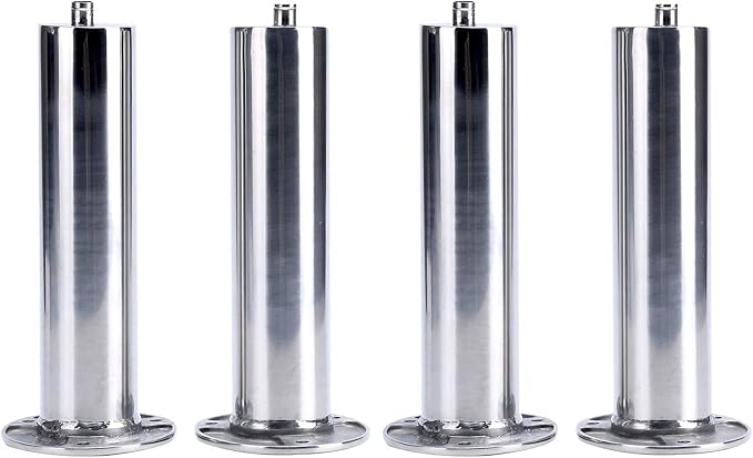 Amarine Made 4-Pack Heavy 316 Duty Stainless Steel Rod Holders with Drain, Flush Mount Fishing Rod Pole Holders (90 Degree)