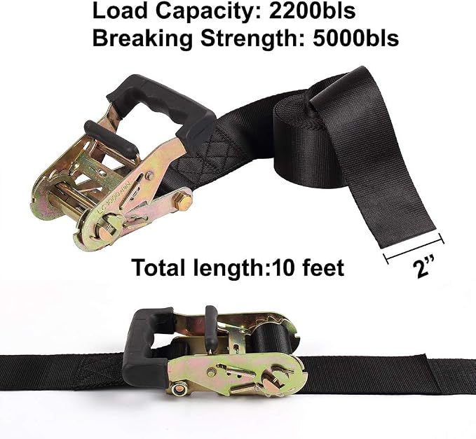 Ayaport Endless Ratchet Strap Large Ratcheting Tie Down 2 Inches 20 Feet Motorcycle Car Roof Rack Trailer Cargo Straps