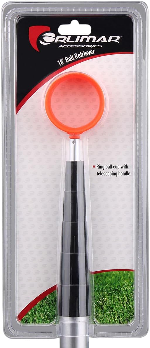 Orlimar Fluorescent Head Golf Ball Retriever for Water, 12/15/18 Foot Telescopic Design