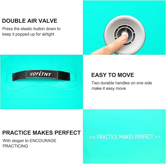 VOFiTNY Gymnastics Tumbling Equipment Air Barrel Inflatable Octagon Tumbler Roller Back-bend Trainer Cheerleading Without Pump