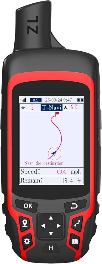 A6 Handheld GPS for Hiking, Multi GNSS Support, Rugged and Compact GPS Navigator with 2.4" Color Screen, 20 Hours Battery Life for Hiking and All Outdoor Activities