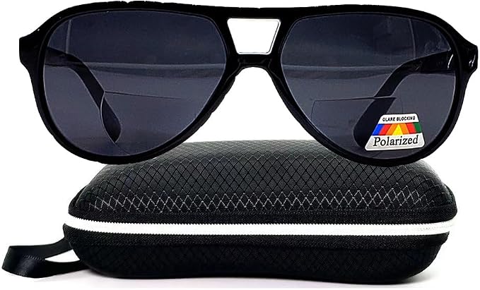 Polarized Bifocal Reading Glasses Blue Light Blocking Readers for Men Women Lightweight Aviator Retro