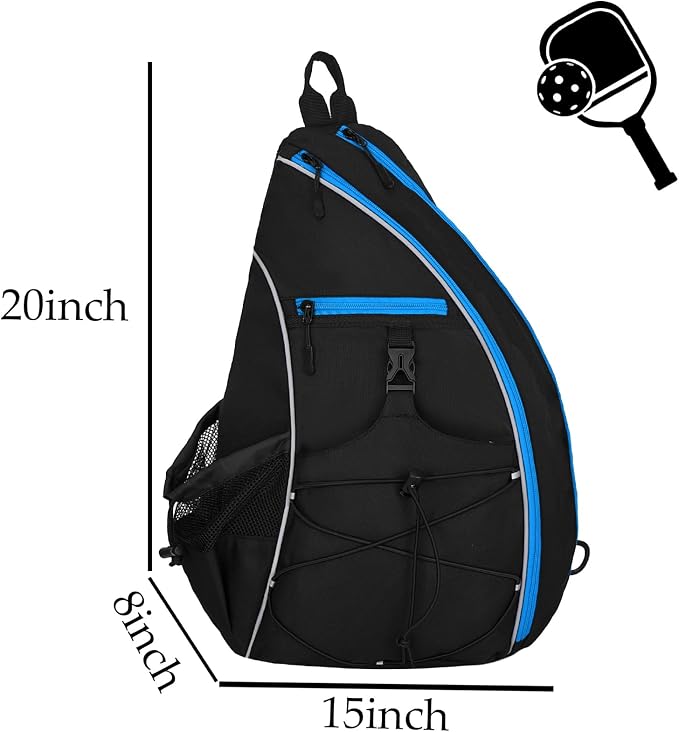 Goloni Pickleball Sling Bag for Men Women, Lightweight Pickleball Backpack with Fence Hook
