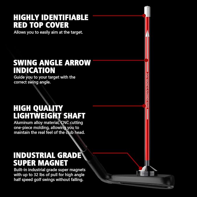 Water Telescopic Golf Ball Retriever and Golf Magnetic Alignment Rods