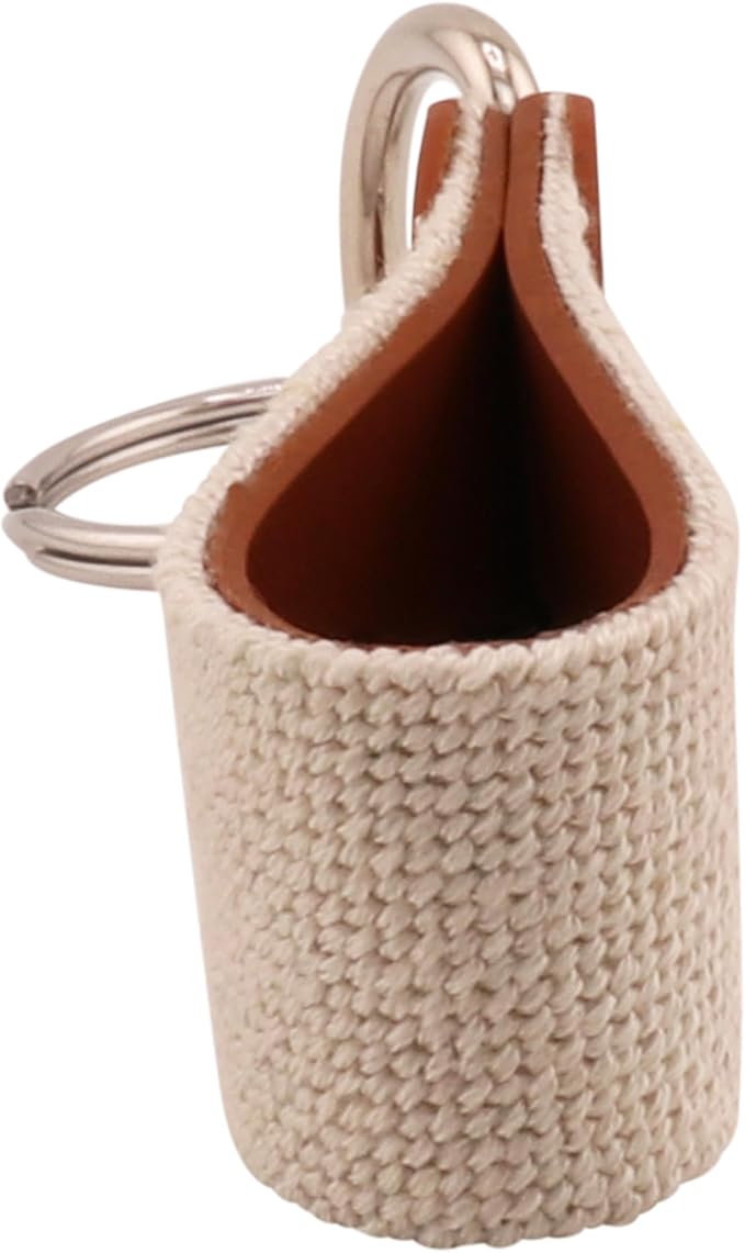 Leather Hand-Stitched Needlepoint Key Fob or Key Chain
