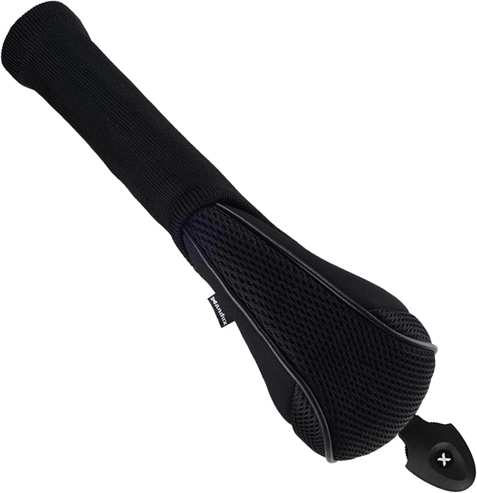 Andux 2 Pack Long Neck Golf Hybrid Club Head Covers Dial No. Tag CTMT-01 | Mesh Breathable material | all the Same Size | Coloured Piping | Pull-On Closure