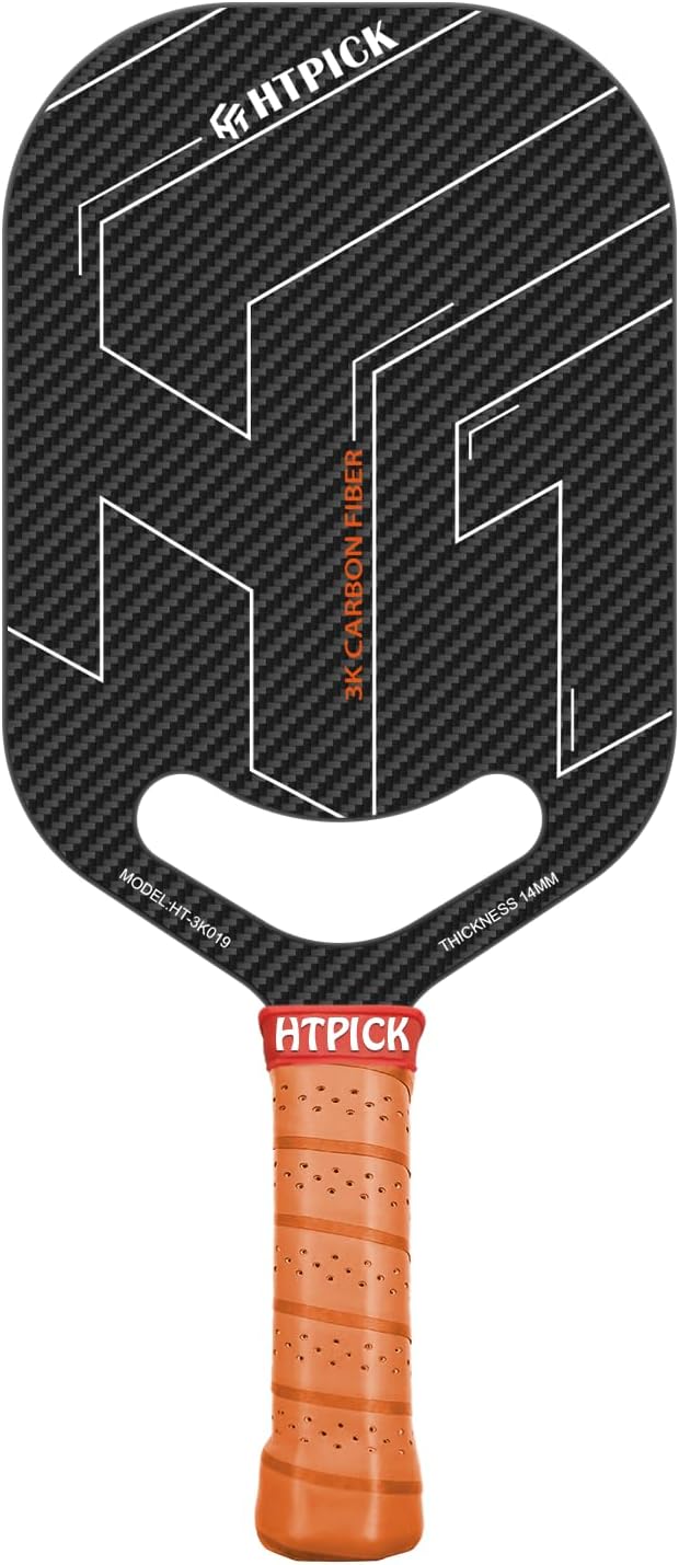 Pickleball Paddles, Professional Carbon Fiber Pickleball Paddle for High Spin & Powerful Shots with Honeycomb Core Pickleball Racket for Indoor Outdoor Play