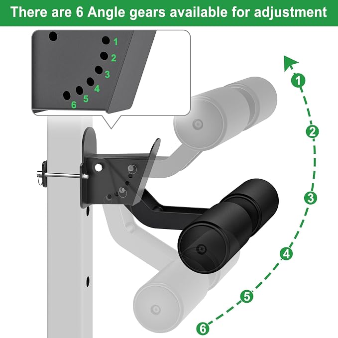 SELEWARE Squat Rack Attachment, Y-Shaped Dip Bar Attachment, Nordic Hamstring Curl Attachment and Lever Arms for 2x2 or 3x3 Power Rack with 5/8" or 1" Hole, Power Cage Accessories for Home Gym