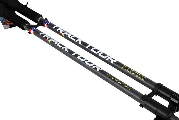 Carbon Fiber Trekking Poles Ultra Lightweight Hiking Poles Walking Sticks with Cork and EVA Foam Grips Quick Adjustable Flip Locks