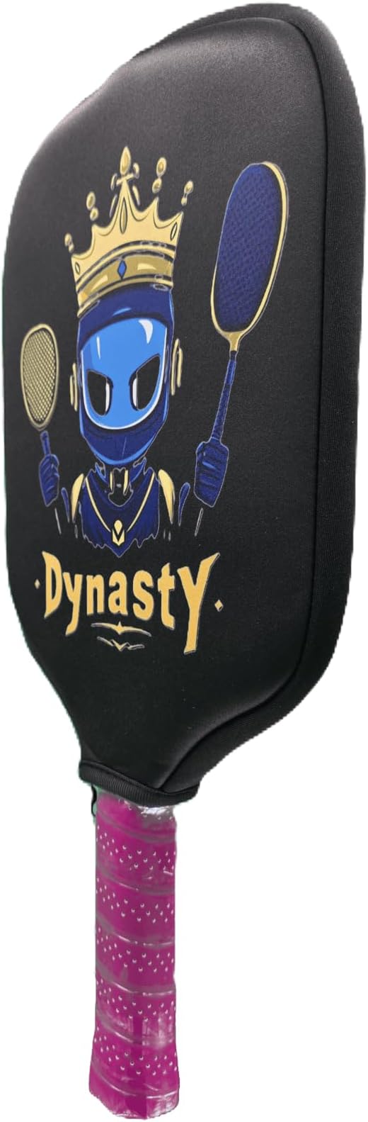 Dynasty Pickleball Paddle Cover - Neoprene Sleeve, Elongated/Hybrid/Wide-Body/Universal Fit v1 Robot Ninja