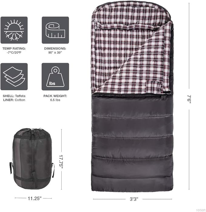 Teton Celsius XXL Sleeping Bag, Cold Weather Sleeping Bags for Adults and Kids, Camping Made Easy and Warm. Compression Sack Included