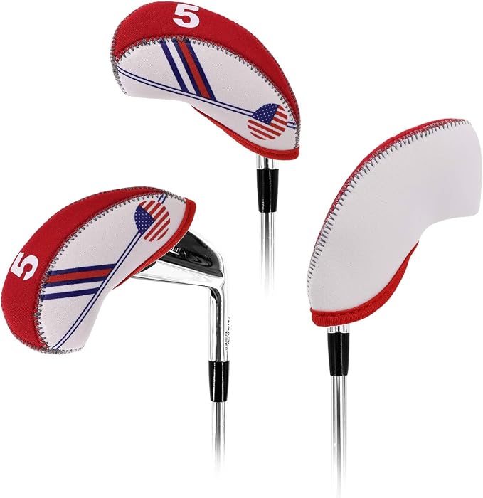 Craftsman Golf US Flag Neoprene Golf Club Head Cover Wedge Iron Protective Headcover for Callaway, Ping, Taylormade, Cobra, Etc.