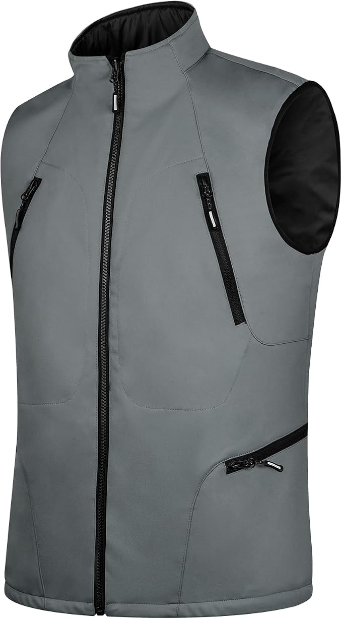 FREE SOLDIER Men's Lightweight Golf Vest Outerwear Windproof Reversible Sleeveless Softshell Jacket Running Vest