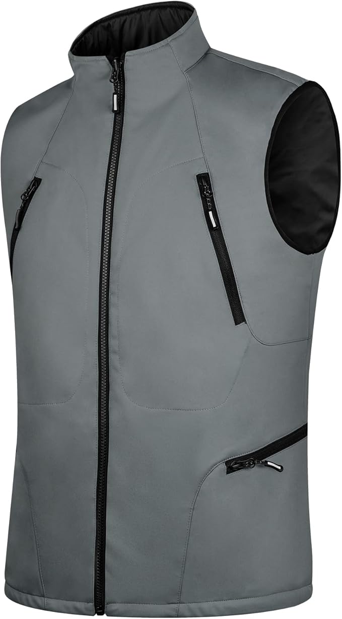 FREE SOLDIER Men's Lightweight Golf Vest Outerwear Windproof Reversible Sleeveless Softshell Jacket Running Vest