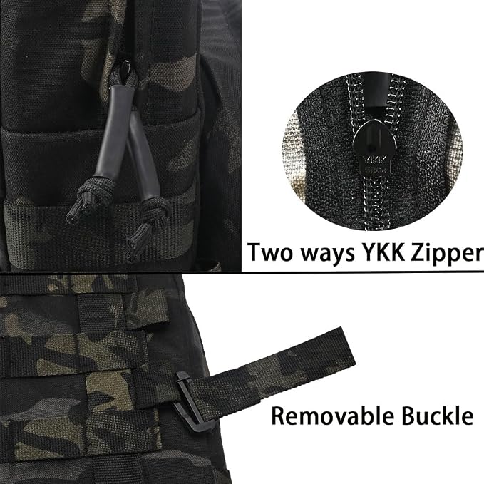 Tactical Mini Molle Hydration Pack,Molle Hydration Carrier with IFAK Pouch&US Flag&Med Patch,Hydropack for 2L Water Bladder