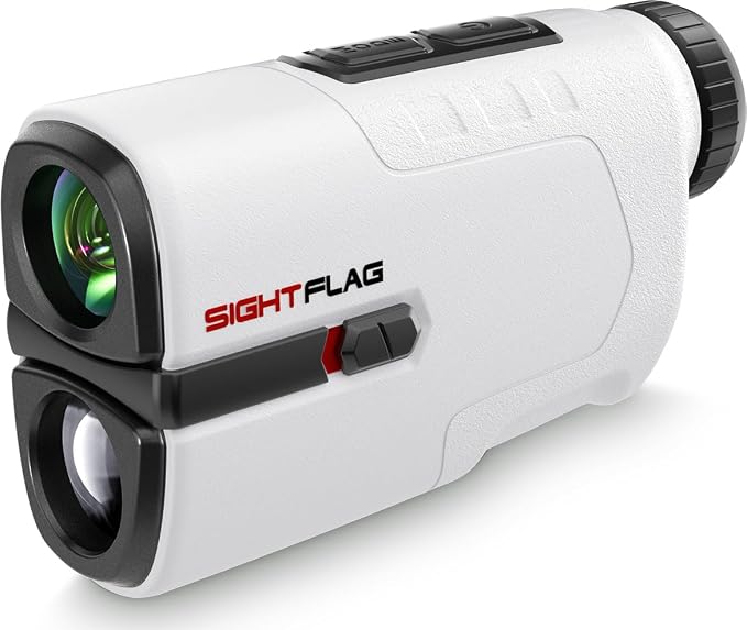 GF2 Golf Rangefinder with Slope, 1300 Yards Laser Range Finder, 7.5X Magnification, Flag Pole Locking Vibration 0.3 Yard Accuracy, Rechargeable Magnetic Golf Accessories Gift for Men Women