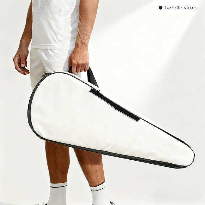 2 Rackets Tennis Racket Cover Padded Tennis Racket Bag with Handle and Adjustable Shoulder Strap