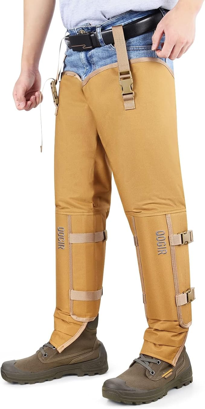 Snake Chaps: Snake Gaiters for Men Offer Snake Bite Protection from Ankle to Thigh