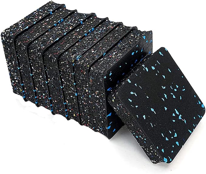 Luwint Thick Treadmill Mat, 5'' x 5'' x 1'', High Density Rubber