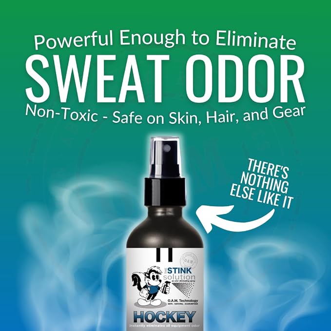 Stink Solution Hockey Odor Eliminator For Strong Odor: Quickly Banish Sweat & Body Odor From Hockey Gear, Skates, Hockey Bags, Gloves, & More! Safe Hockey Deodorizer - 1 16 oz Bottle Coconut Lime