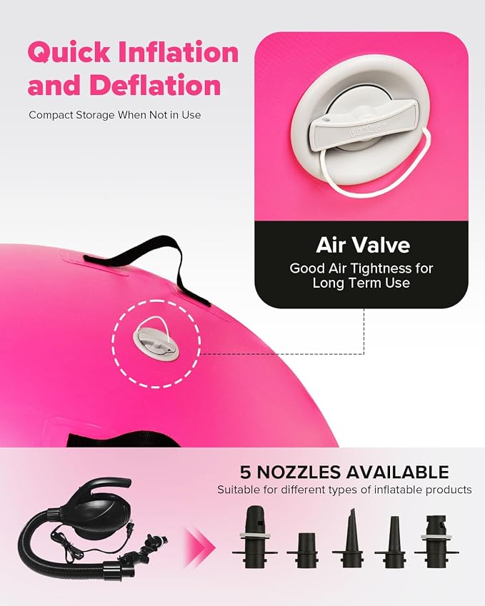 Gymnastics Air Roller Air Barrel Inflatable Tumbling Mat Tumble Air Spot - Gymnastics Training Springboard - Round Inflatable Springboard with Pump for Yoga Training Cheerleading Home Use