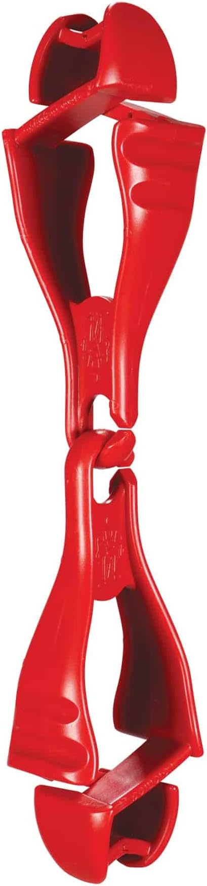 Ergodyne Squids 3400 Glove Clip Holder with Dual Clips, Red, 1 Count (Pack of 1)
