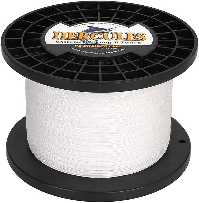 HERCULES Cost-Effective Super Cast 8 Strands Braided Fishing Line 10LB to 300LB Test for Salt-Water,109/328/547/1094 Yards(100M/300M/500M/1000M),Diam.#0.12MM-1.2MM,Hi-Grade Performance,Variety Colors