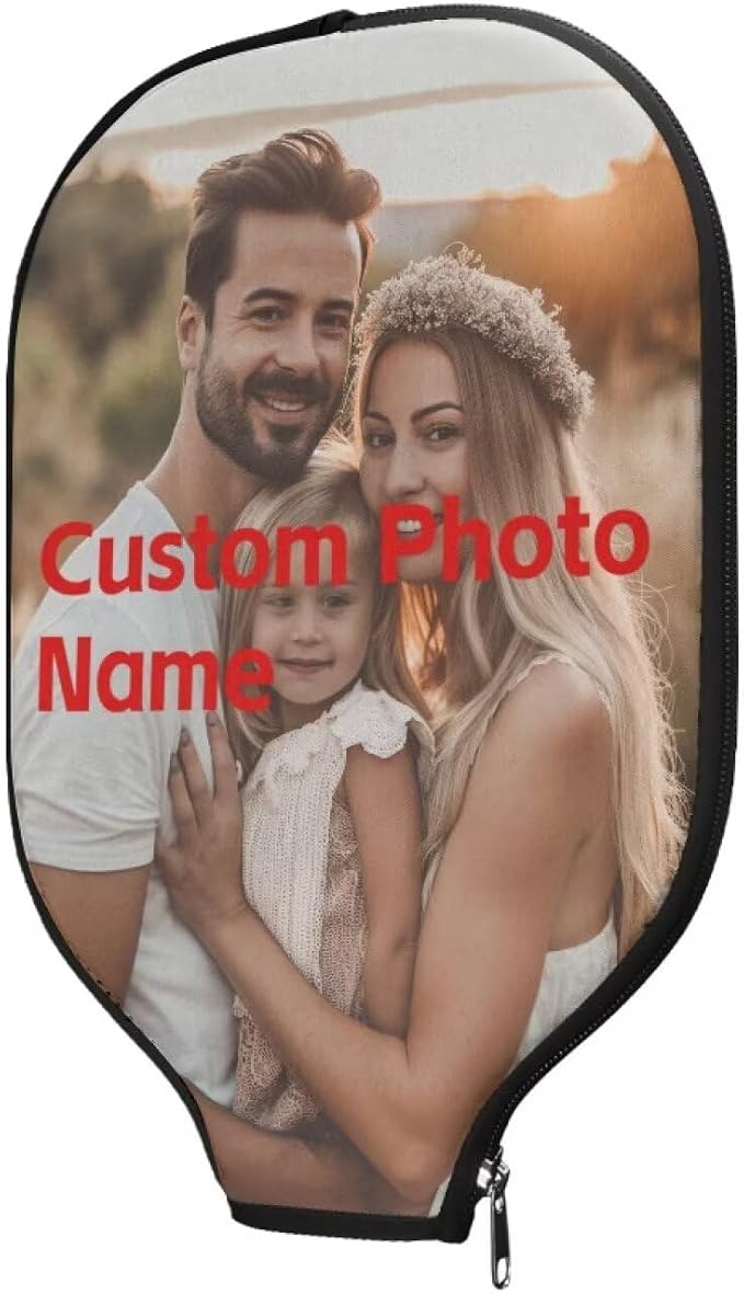 Pickleball Paddle Covers Only for Men and Women Zipper Closure Protection and Decoration